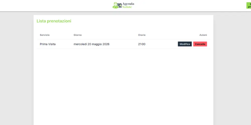 Come modificare o cancellare una prenotazione (Paziente)